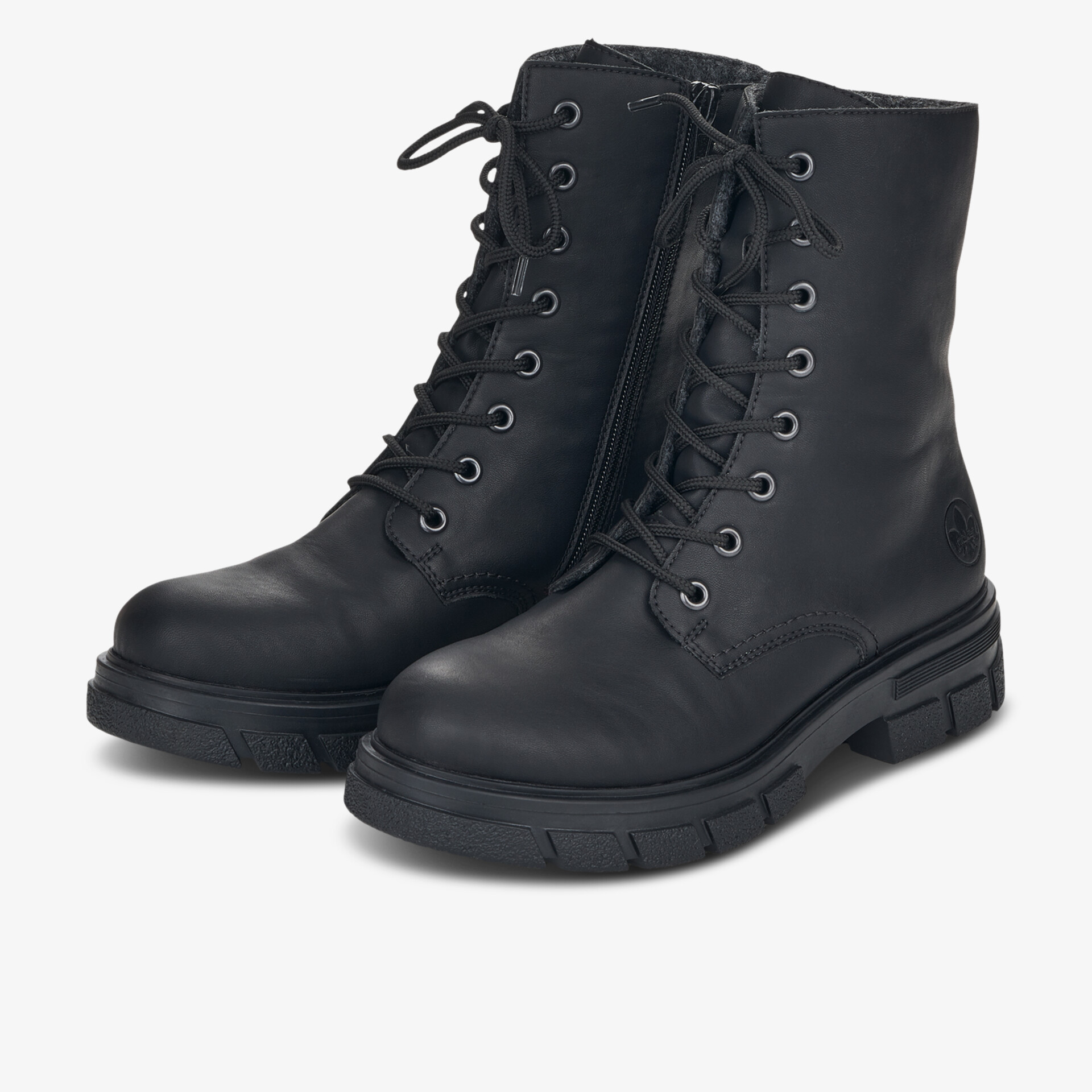 rieker Damen Schnürstiefeletten schwarz