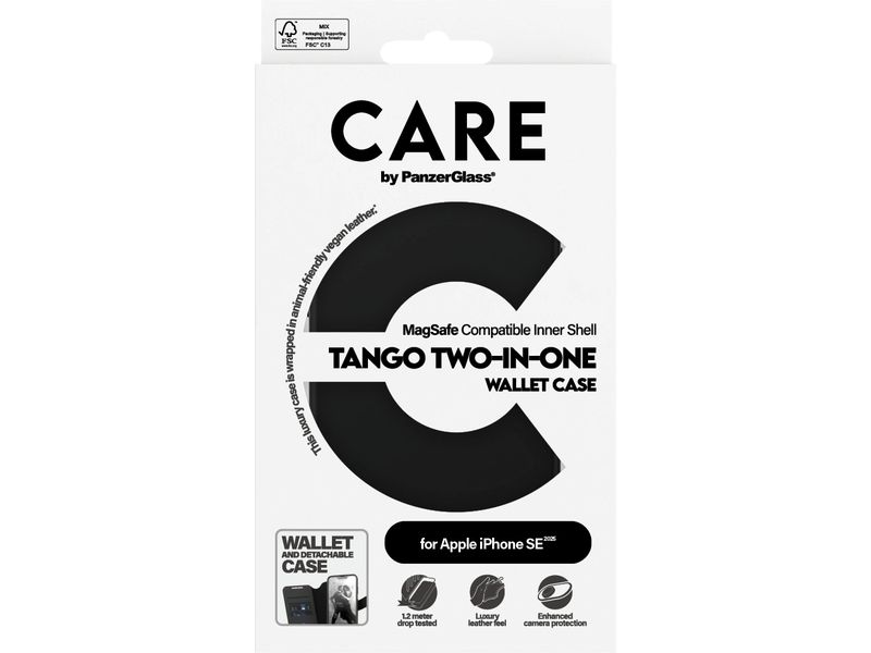 CARE by PanzerGlass 2in1 Tango iPhone 16e Zwei-in-Eins-Portemonnaie Hülle