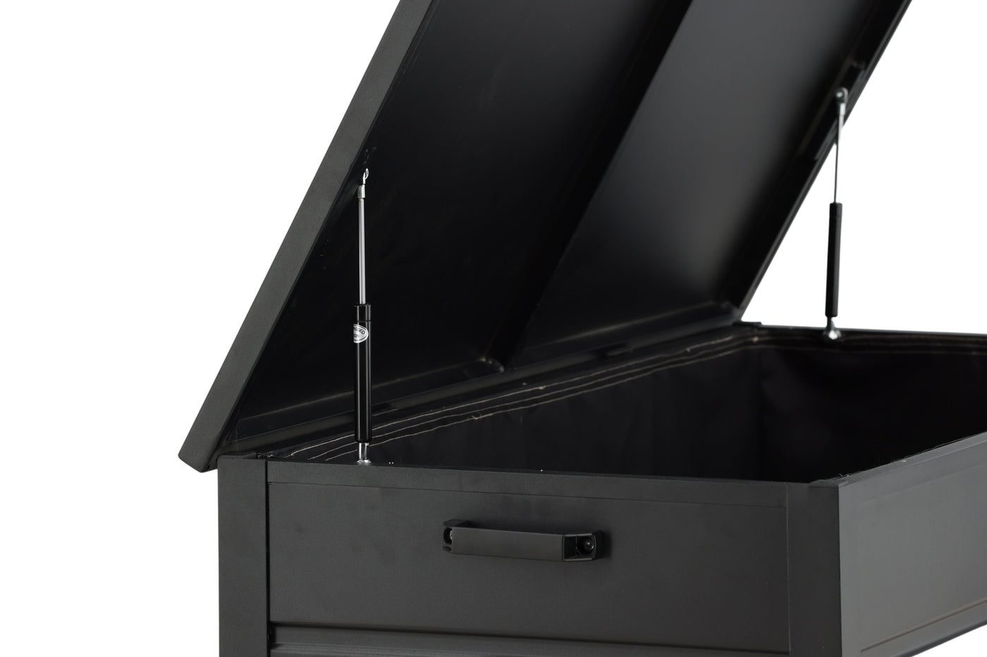 FjÃ´rd - Kussenbox Zwart Aluminium - 130x60x60cm - Elsa