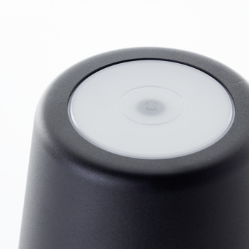 Tafellamp Kaami draagbaar LED 2W voor buiten met USB oplaadbare accu, zwart