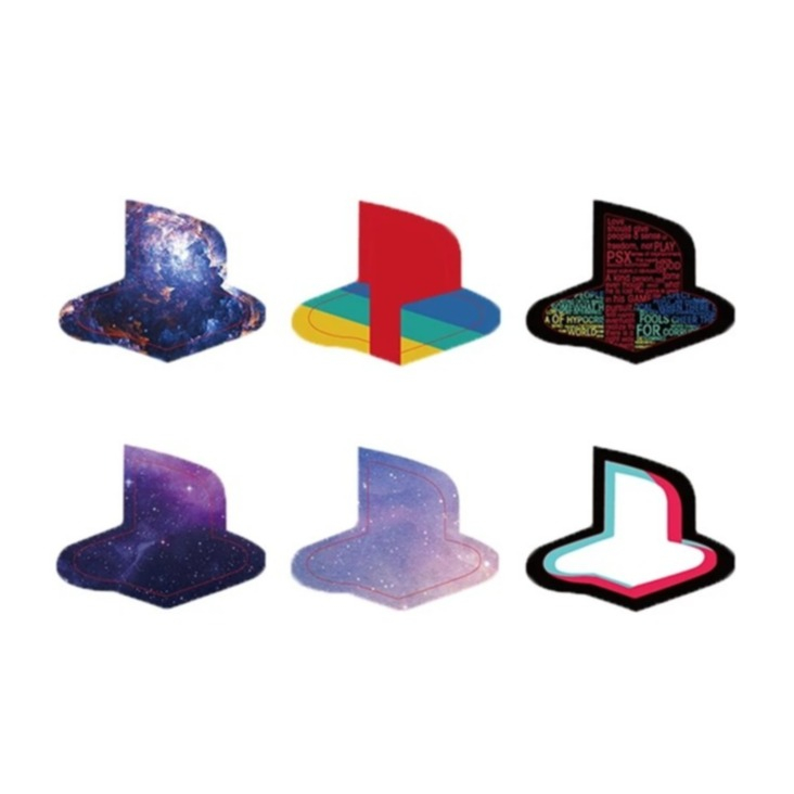 (6er Set) Sony Playstation 5 PS5 Slim Logo Aufkleber Dekorationssticker - Diverse Muster