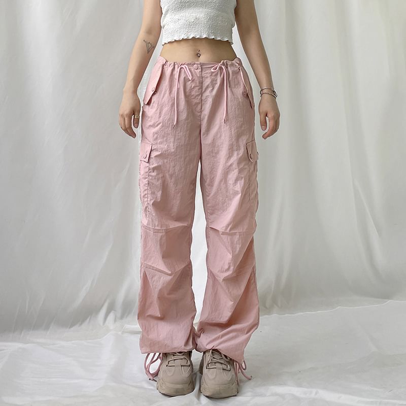 Sugarcoat - Cargobroek met lage taille en trekkoord