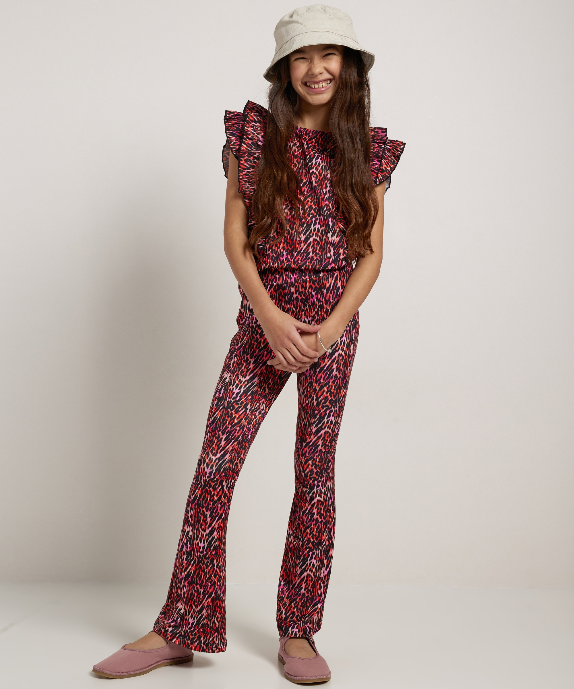 flared fit broek all-over print