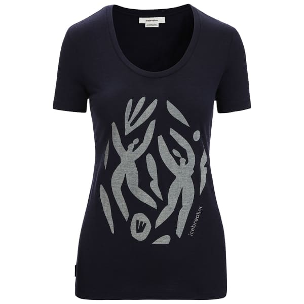 T-shirt randonnée ICEBREAKER W TECH LITE II SS SCOOP TEE IB NATURE MIDNIGHT NAVY