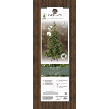 Everlands kunstkerstboom Grandis Fir 180 cm inclusief verlichting