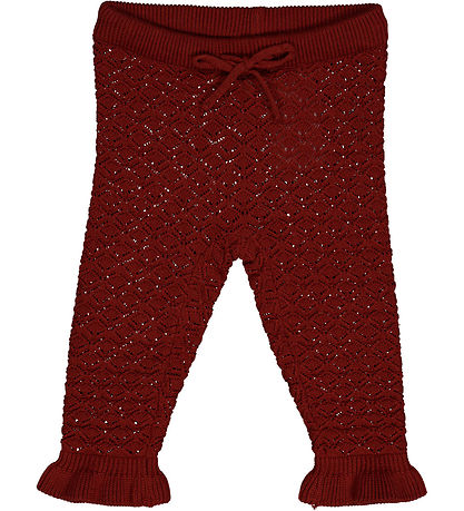 M?Slå Bukser - Knit Scallop - Russet m. Hulm?nster