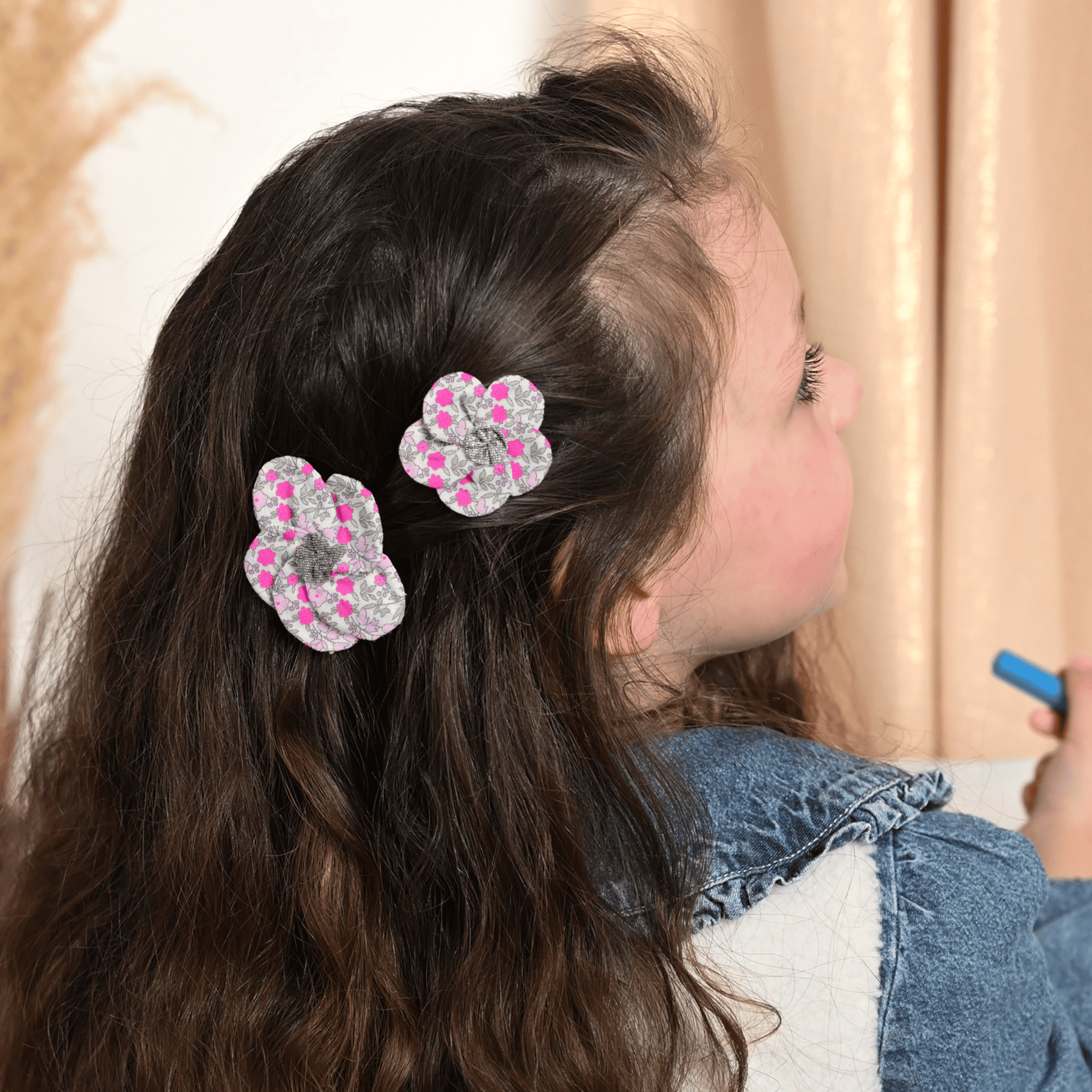 Mini Barrette Pétales De Fleur Serenade Fluo