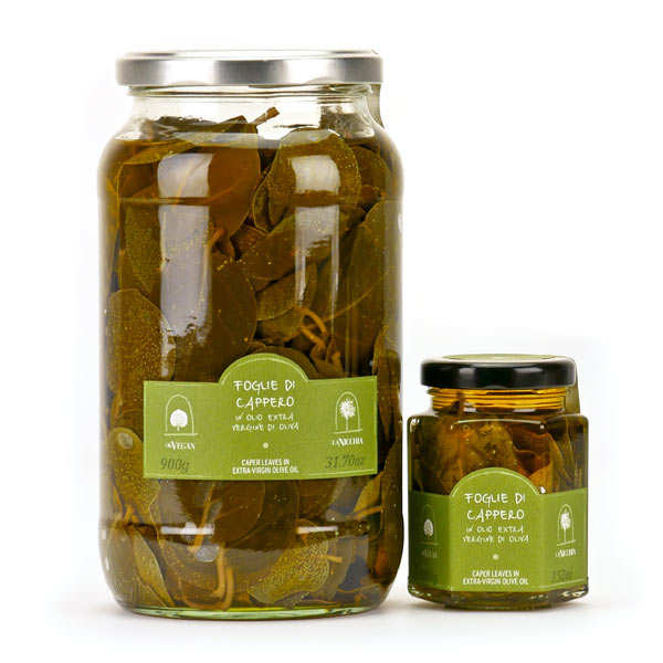 Feuilles de câprier à l'huile d'olive extra vierge