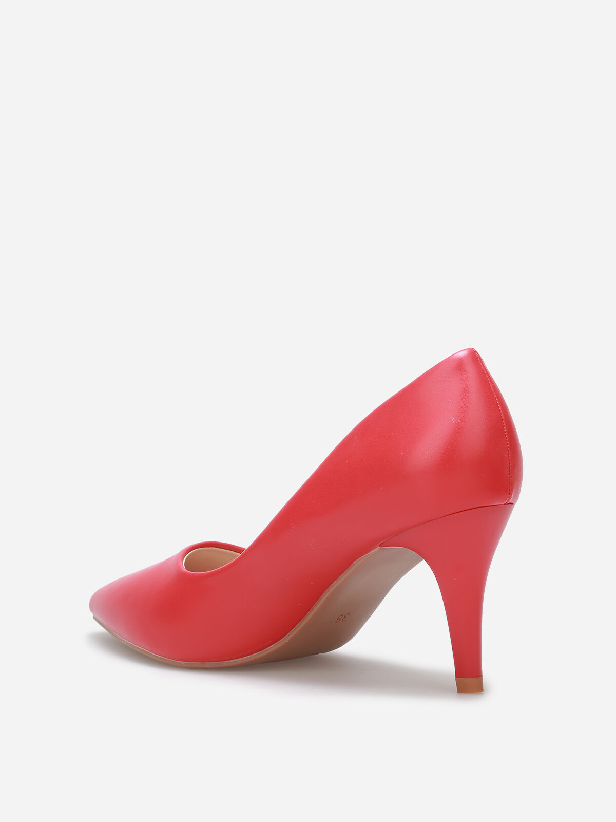 Escarpins pointus à talon fin- Rouge