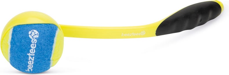 Beeztees hondenspeelgoed Fetch tennisbalwerper geel 31 cm