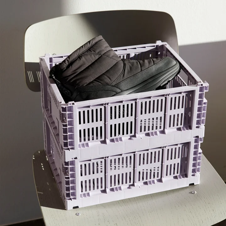 HAY - Colour Crate Korb S, 26,5 x 17 cm, blush, recycled (4er Set)