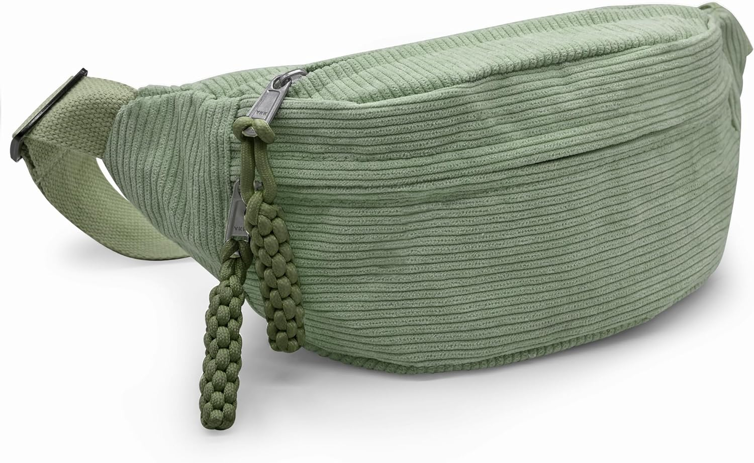 (34x15cm) Kordsamt Unisex Outdoor Bauchtasche Crossbody Bag Retro Schultertasche - Grün