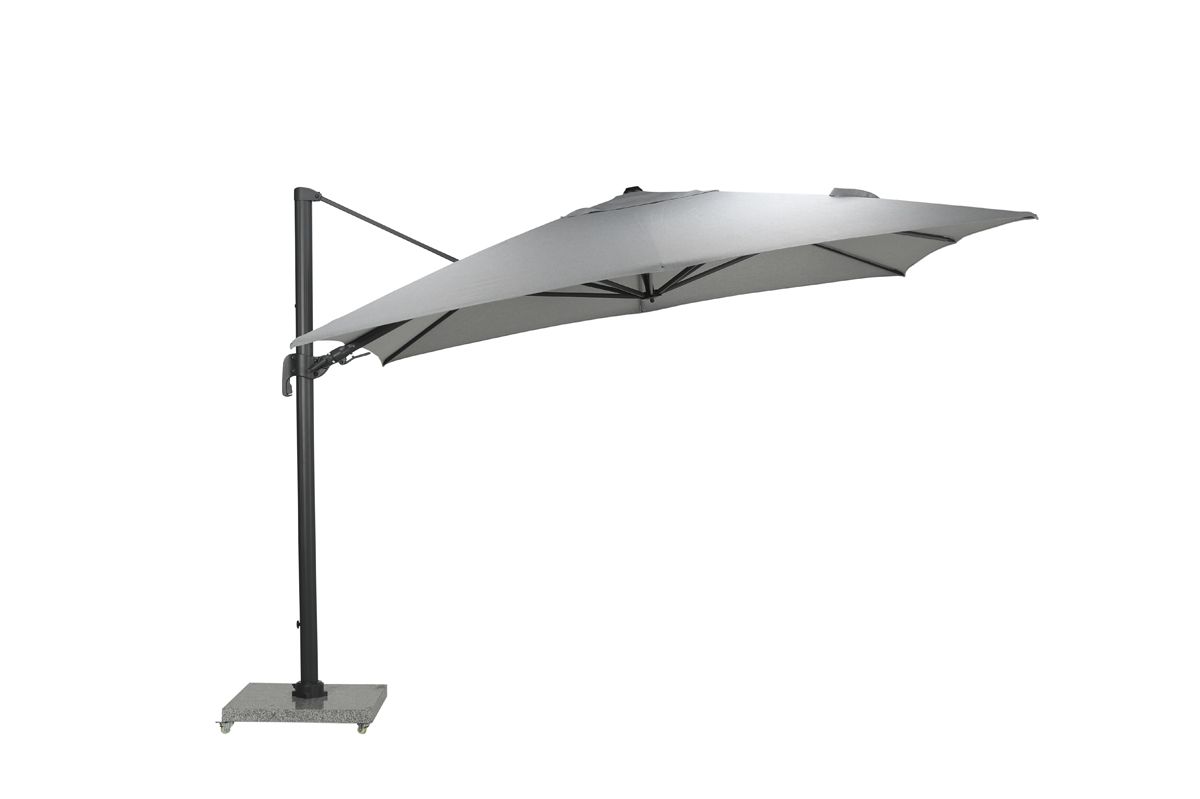 Hawaii Big Pole II parasol - 350x350 cm - carbon black - royal grijs