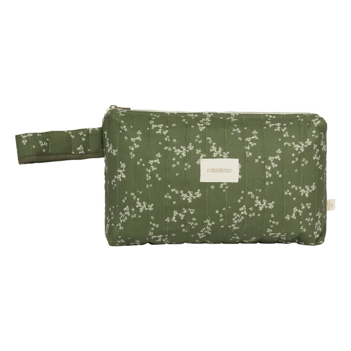 Nobodinoz Trousse de toilette Stories en coton bio | Vert