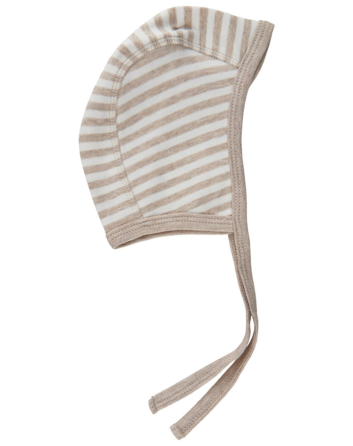 Babymütze INFINITY gestreift in sand