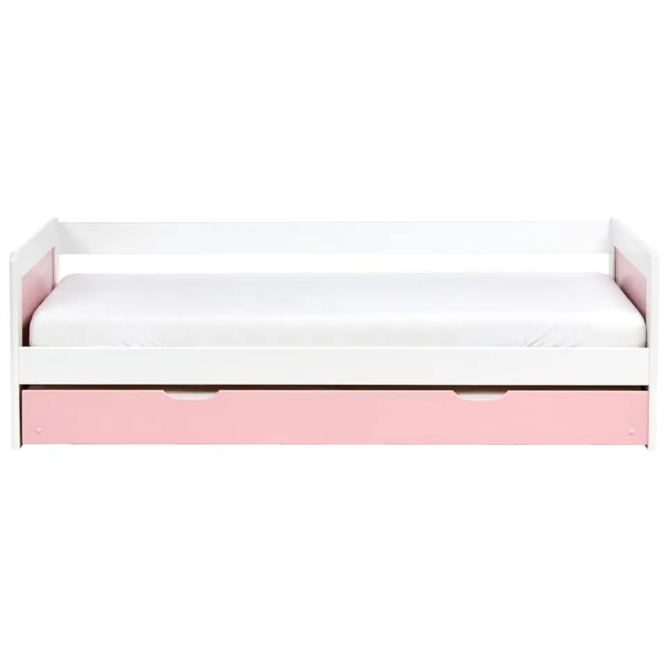 GRAVELINES - Onderschuifbed - Roze - 90 x 200 cm - Dennenhout