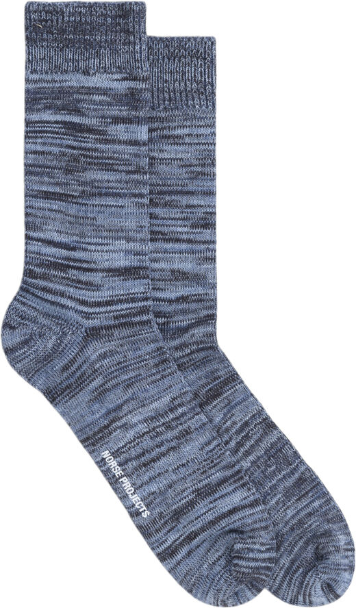 Norse Projects Bjarki Cotton Twist Sock Steel blue