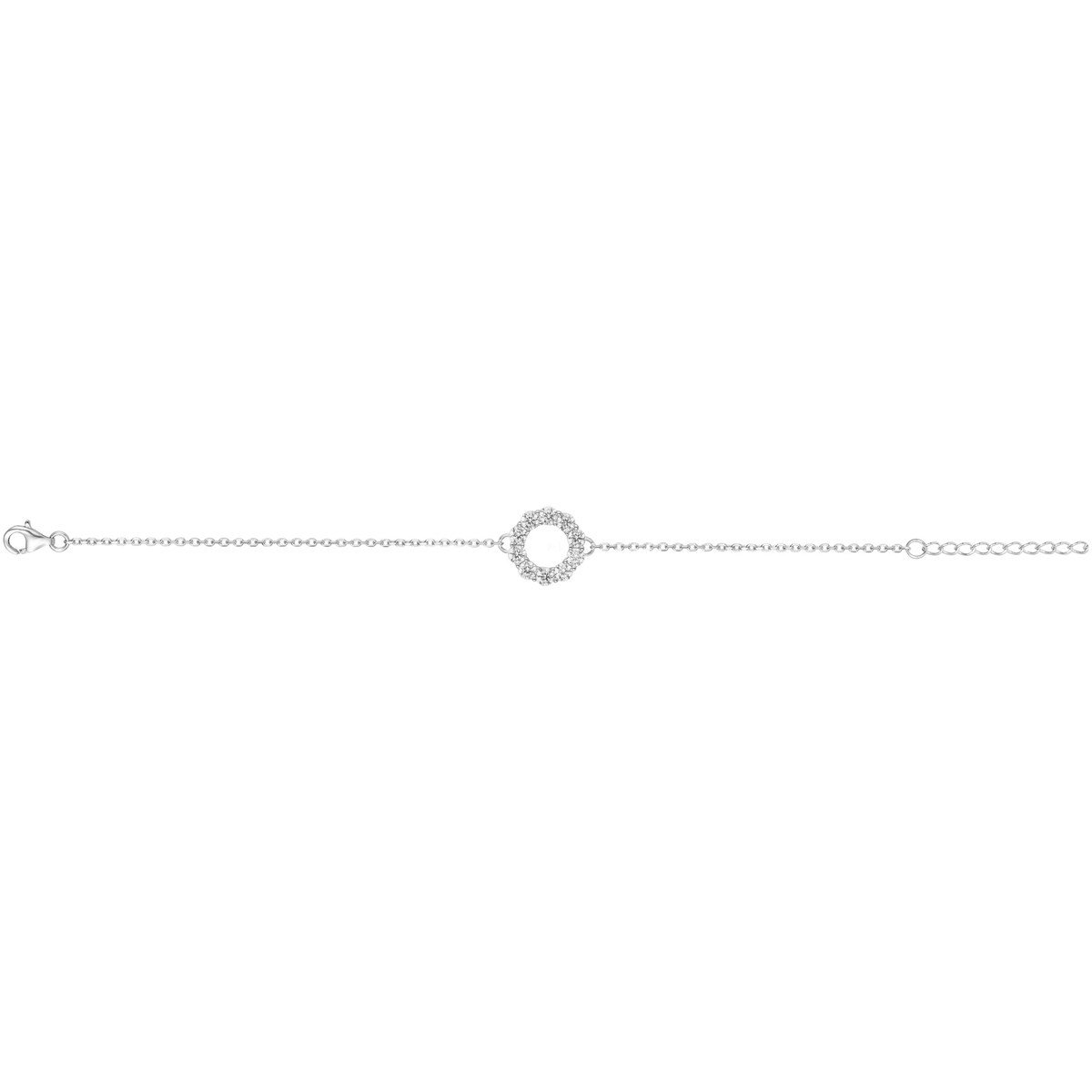 Bracelet en Argent avec oxyde de zirconium blanc