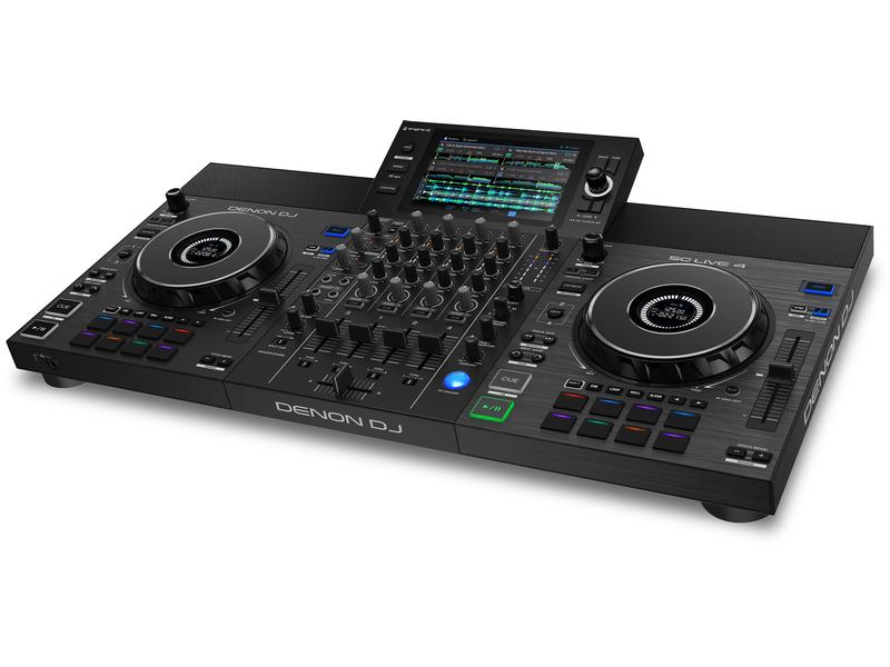 Denon DJ DJ-Controller SC Live 4 Schwarz 4-Deck Standalone DJ Controller mit WiFi