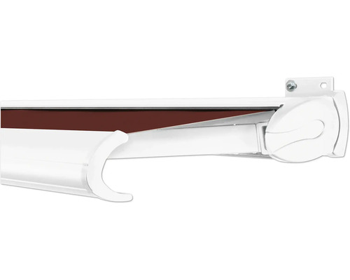 SOLUNA cassettescherm Exclusiv 2x1,5 design S2209 frame RAL 9010 zuiver wit aandrijving rechts incl. motor en wandschakelaar