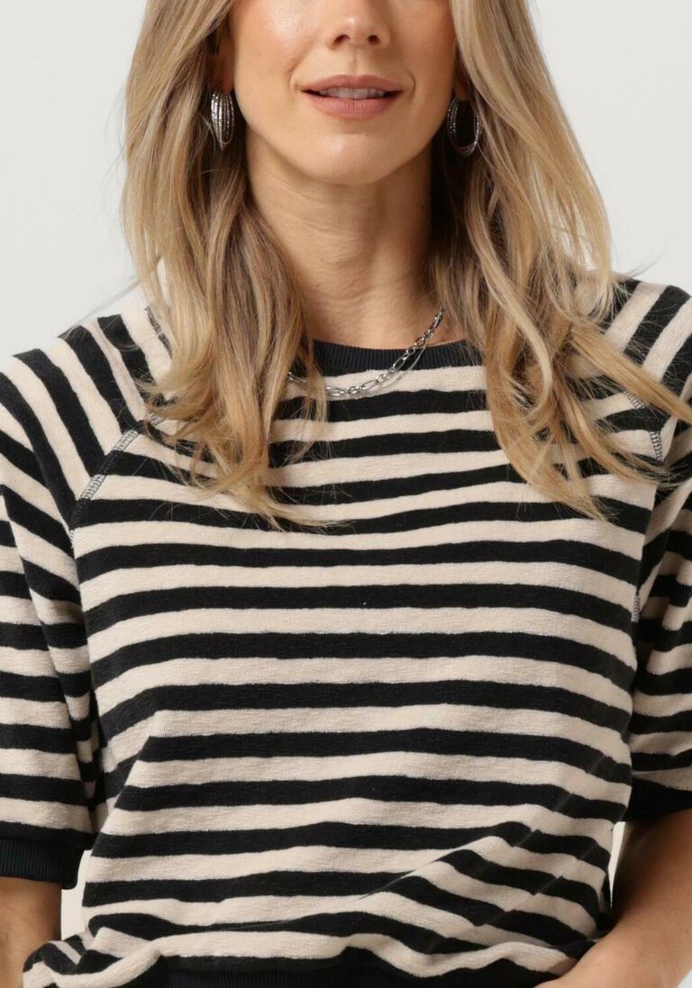 BY-BAR zwarte by-bar top neva slub stripe top