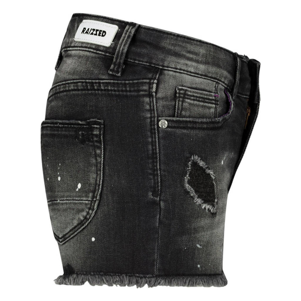 Raizzed denim short dark grey stone