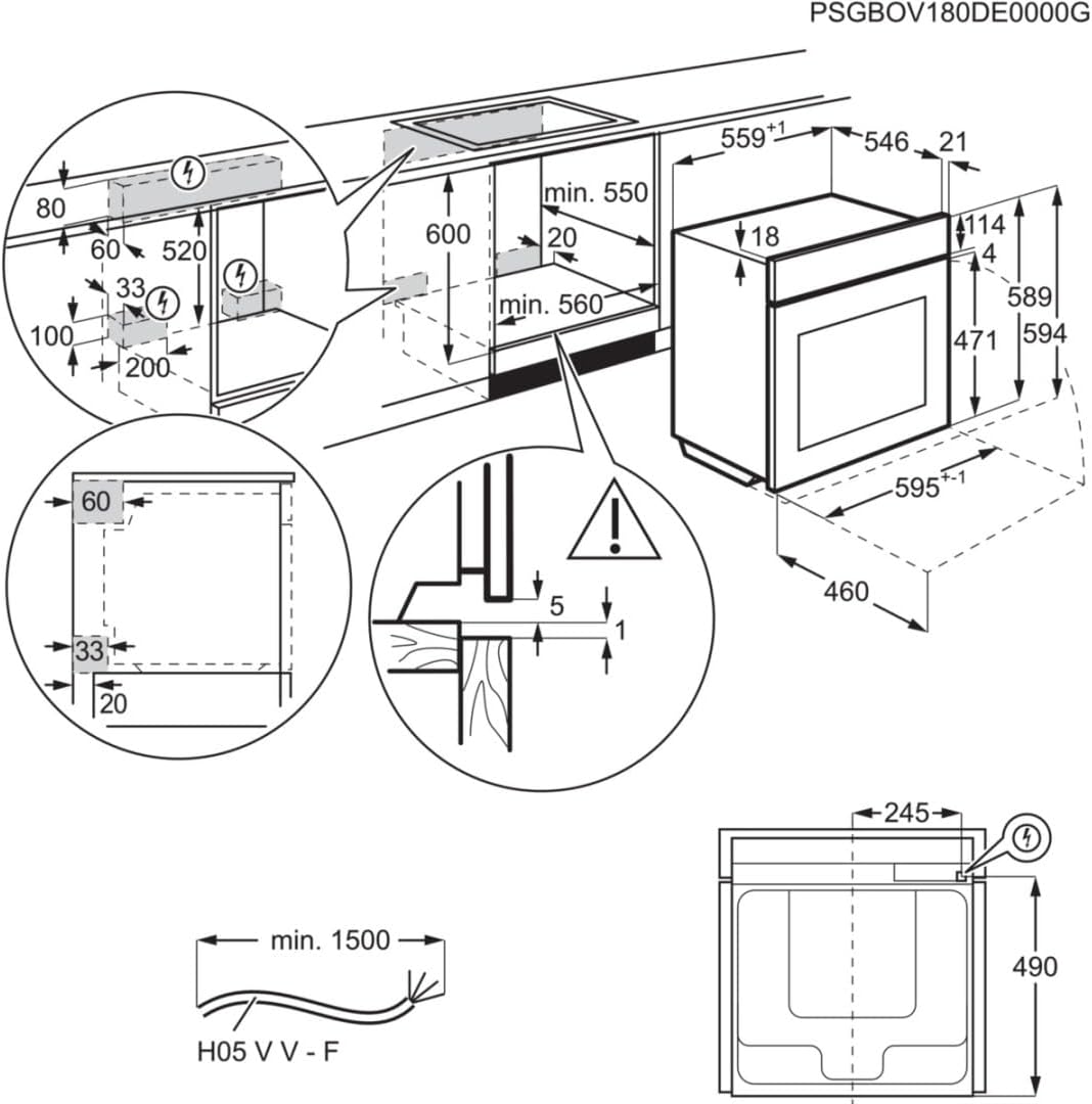AEG Herdset Kombi 2025 Set besteht aus: OU5AE10CM+HE604062 Herd-Set der Serie 5000 /Multilevel Cooking mit Ringheizkörper