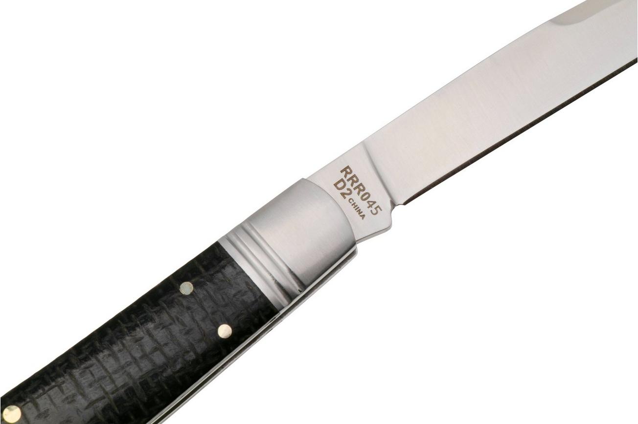Rough Ryder Reserve Whiskey Ryder Swayback Doc RRR045, D2, Brown Burlap Micarta, slipjoint zakmes
