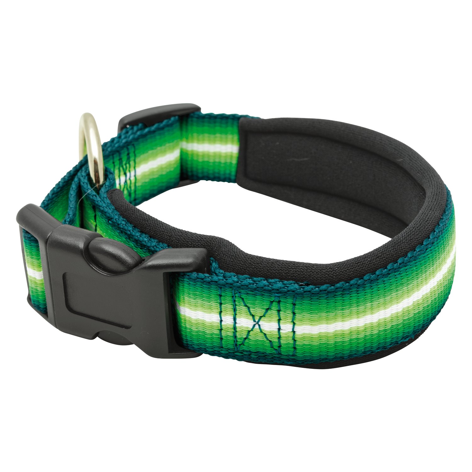 Loesdau Hundehalsband Stripe  - green