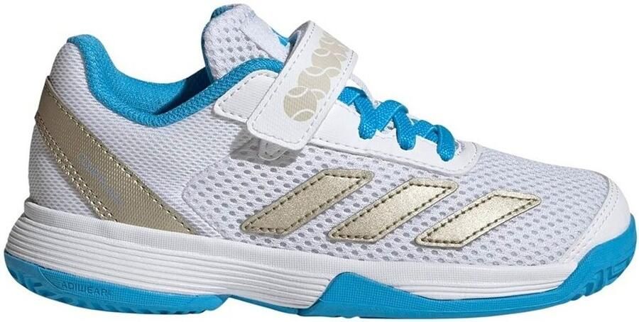 Adidas Perfor ce Courtflash Tennisschoenen Met Klittenband Kids Kinderen Wit