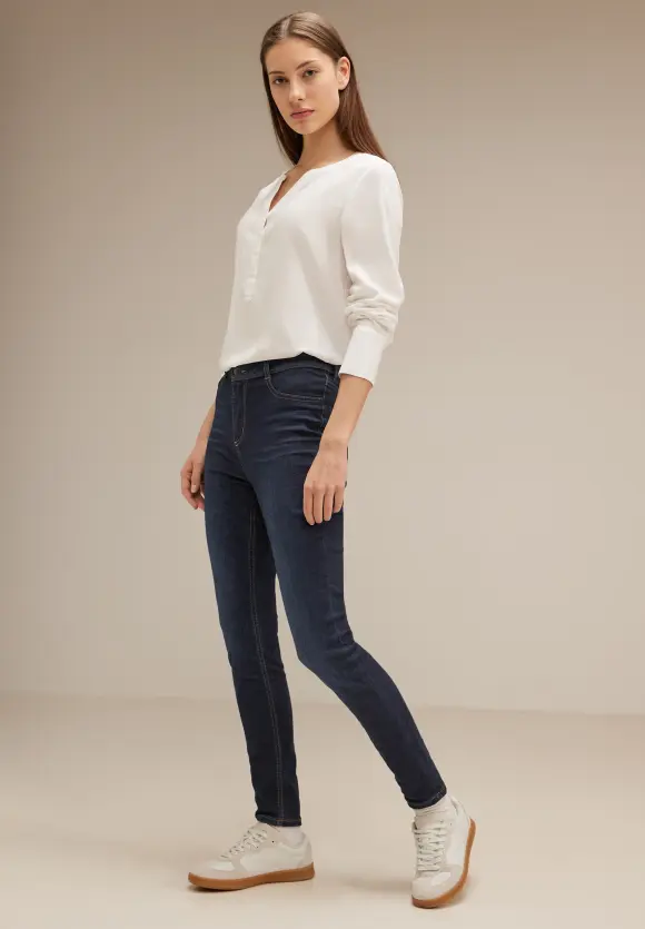 Blaue Skinny Fit Jeggings - rinse indigo used wash