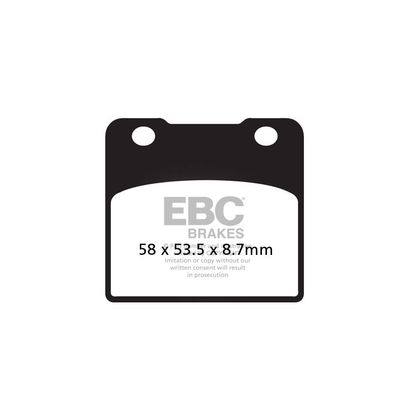 Plaquettes de freins EBC Sinter Métal Fritté avant/arrière (selon modèle)