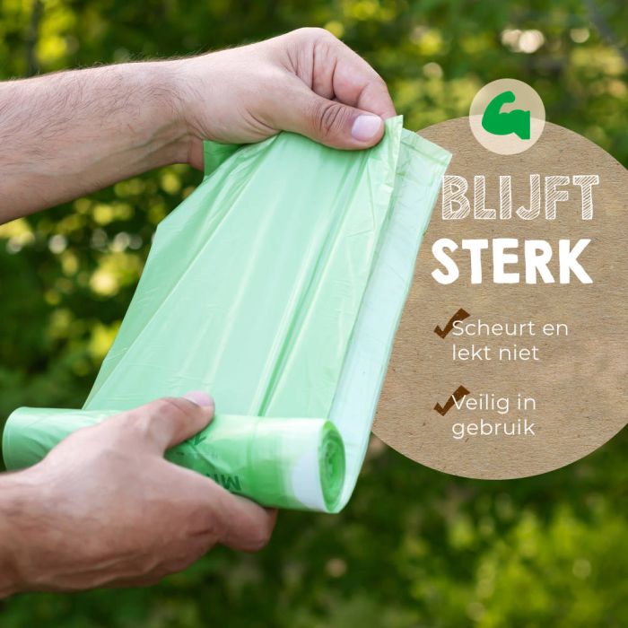 140st Afvalzak bio Mr. Green Mind 43x46cm 10 liter dispenser 140 stuks (8713631204083)