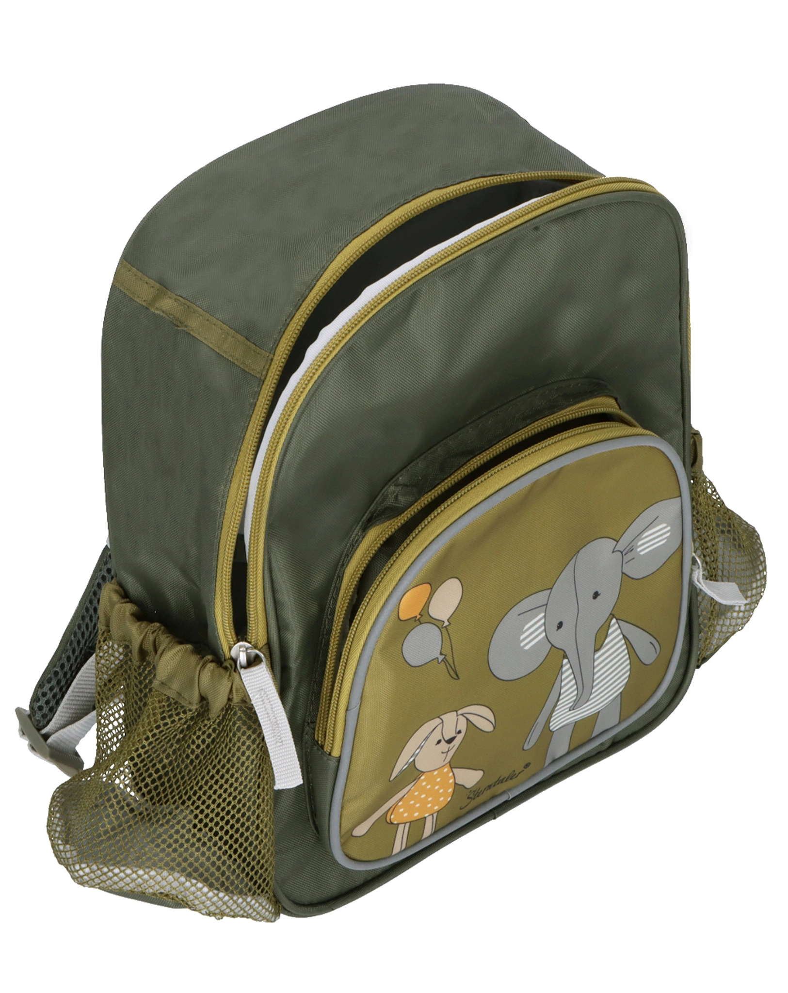 Kinderrucksack EDDY & HAPPY (30x34x10) in dunkelgrün