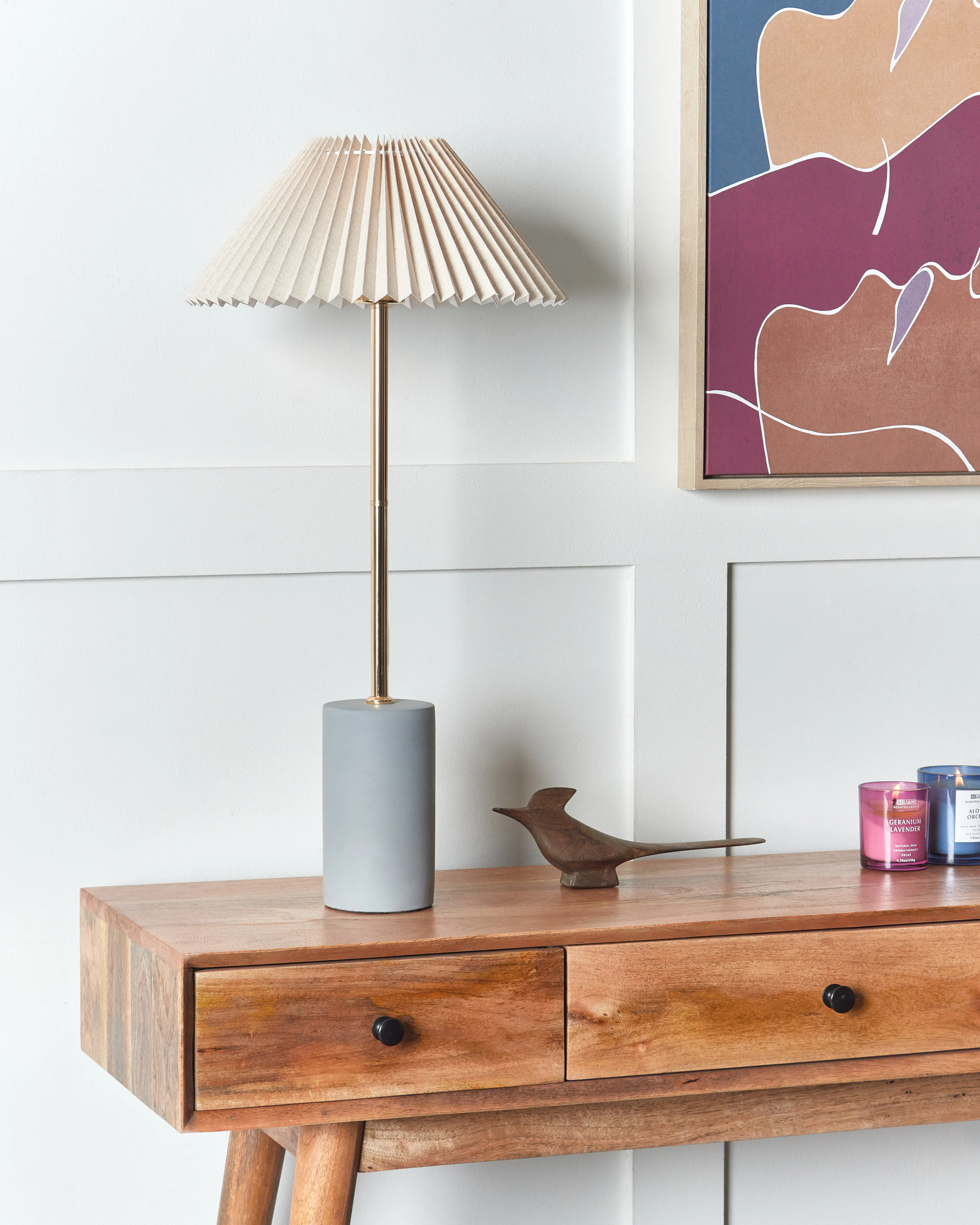 Tafellamp BALUARTE Kunstlinnen Beige