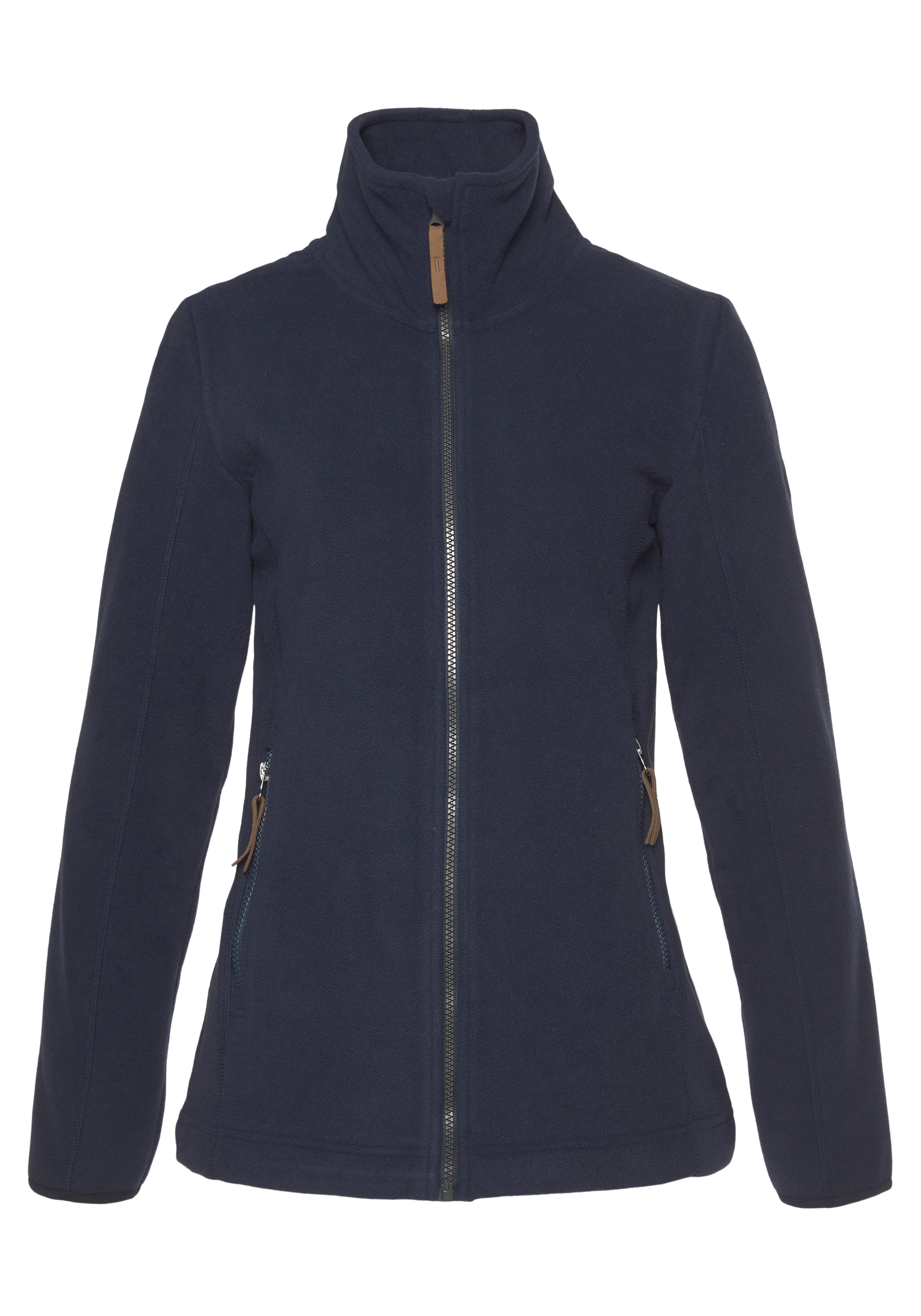 Polarino Fleecejacke ohne Kapuze für kalte Tage,  aus Fleece,  lässiger Look