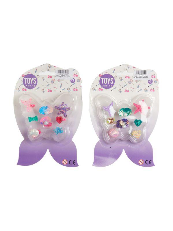 SET 8 BAGUES THEME SIRENE