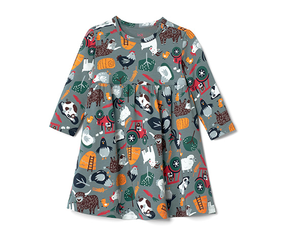 Baby Jerseykleid, Alloverprint