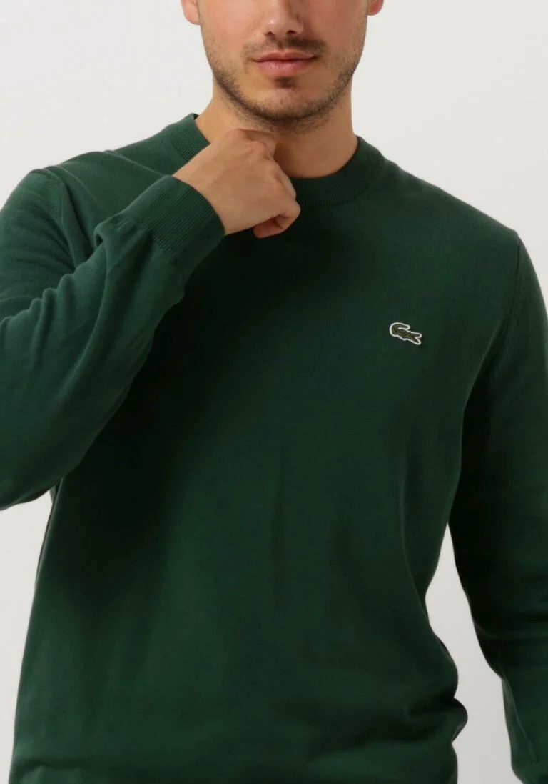 LACOSTE donkergroene lacoste trui 1ha1 men sweater