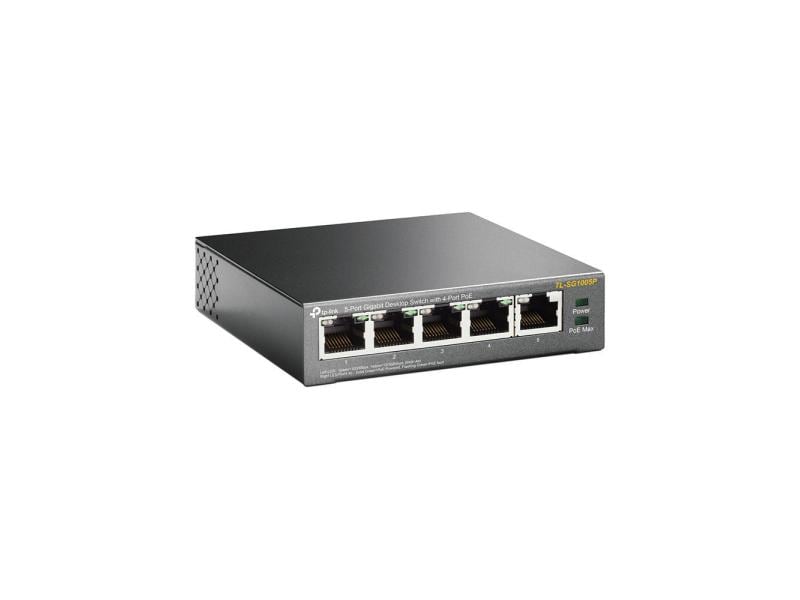 TP-Link PoE Switch Omada PoE Unmanaged 5 x 1G TL-SG1005P 5 5-Port Gigabit Desktop PoE Switch