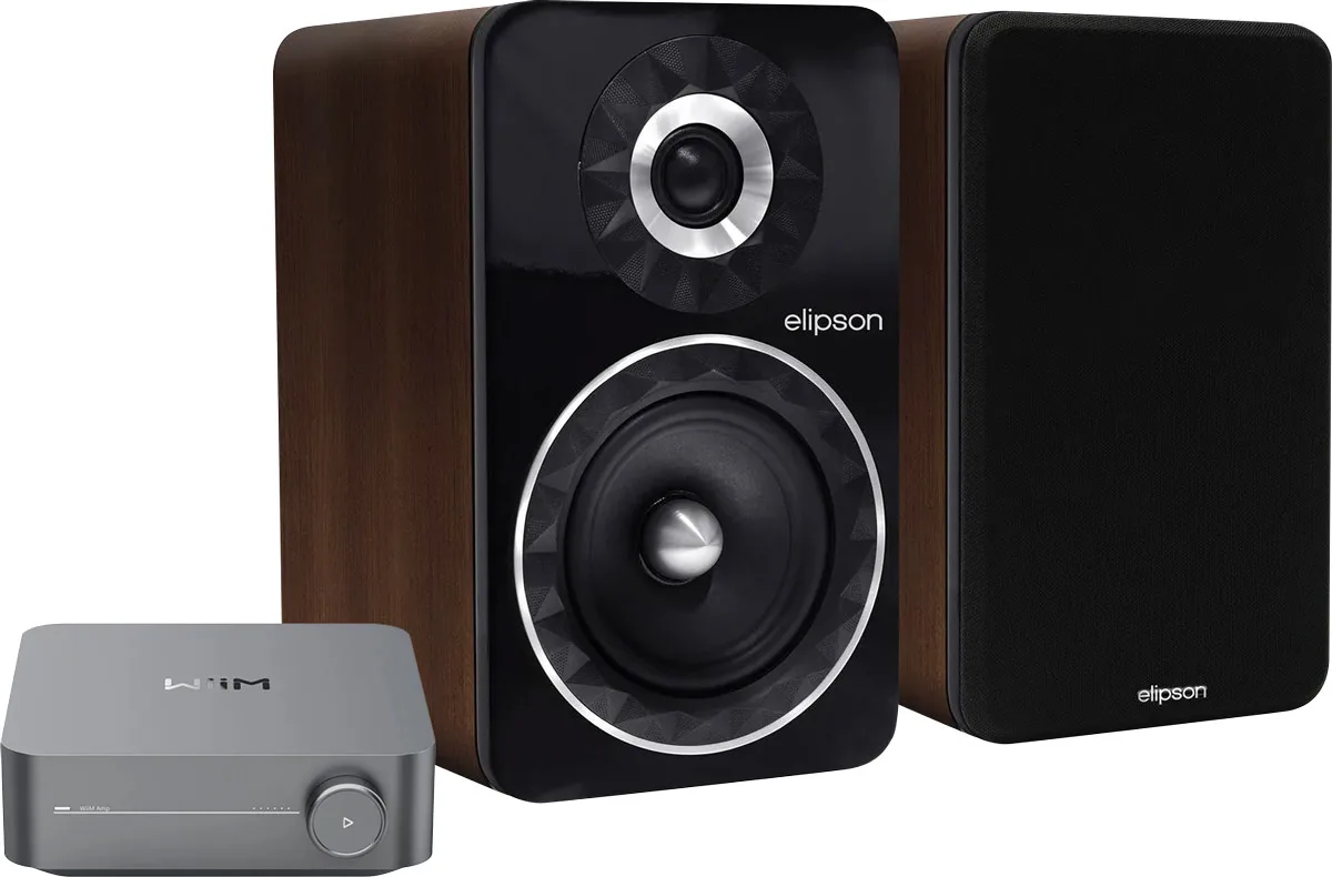 WiiM Amp   Elipson Prestige Facet 6B Noyer (la paire)   NorStone CL150 Classic (5 m) Chaînes hi-fi composées