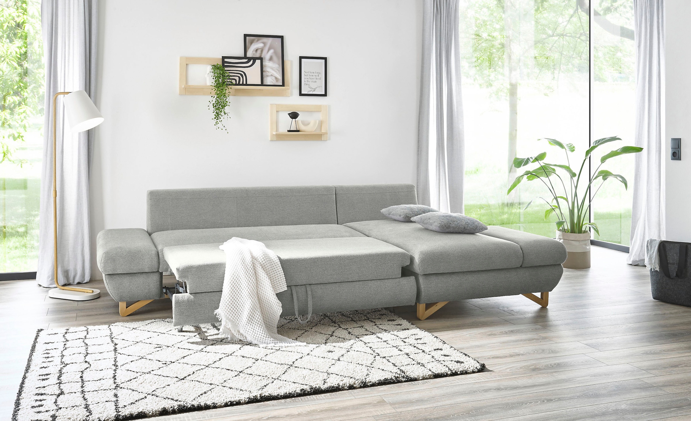 Home affaire Schlafsofa »City/Giron« komfortable Bettfunktion (Liegefläche 245 x 138 cm), sowie Bettkasten