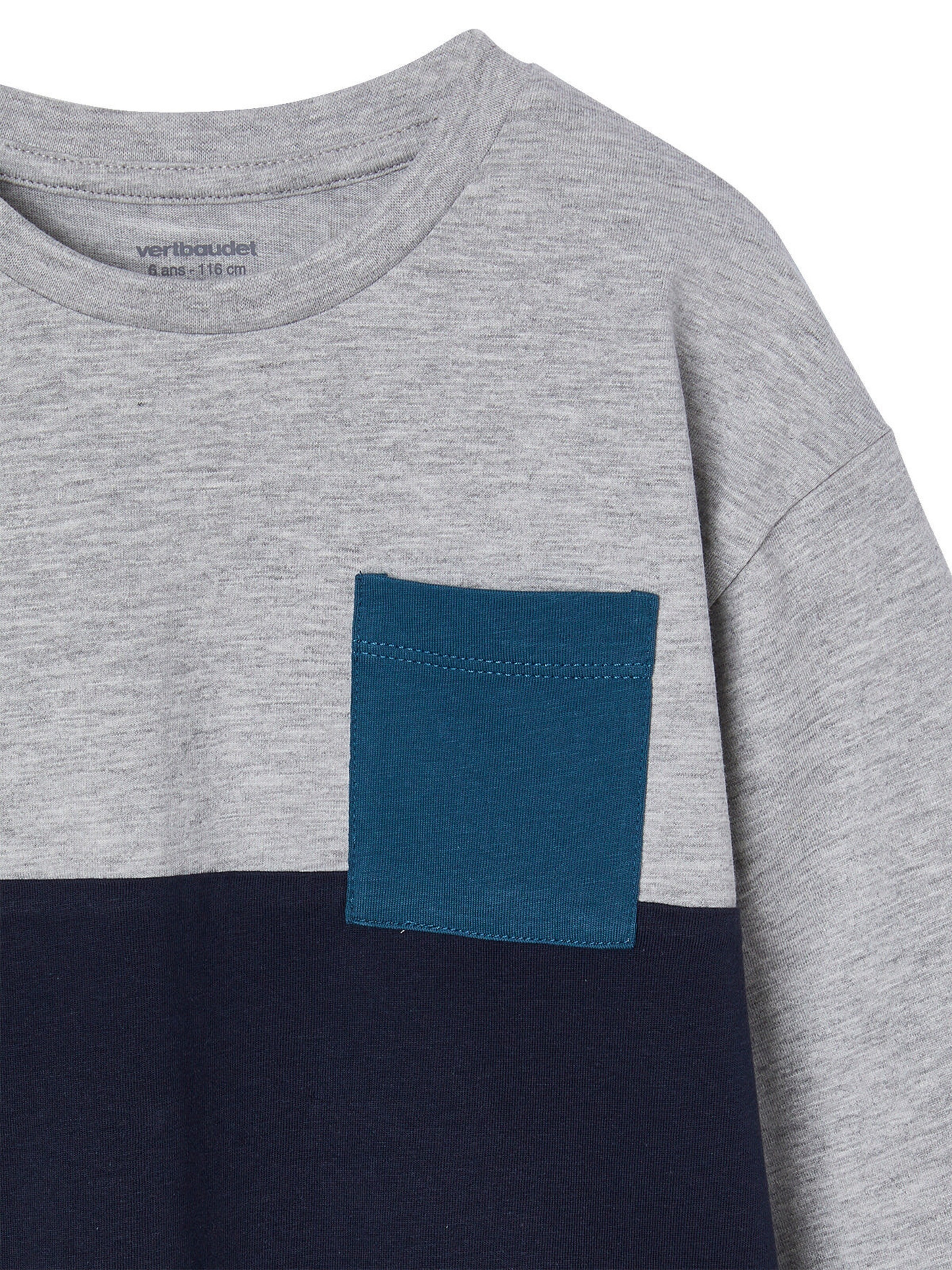 Vertbaudet Jungen Shirt Colorblock blau