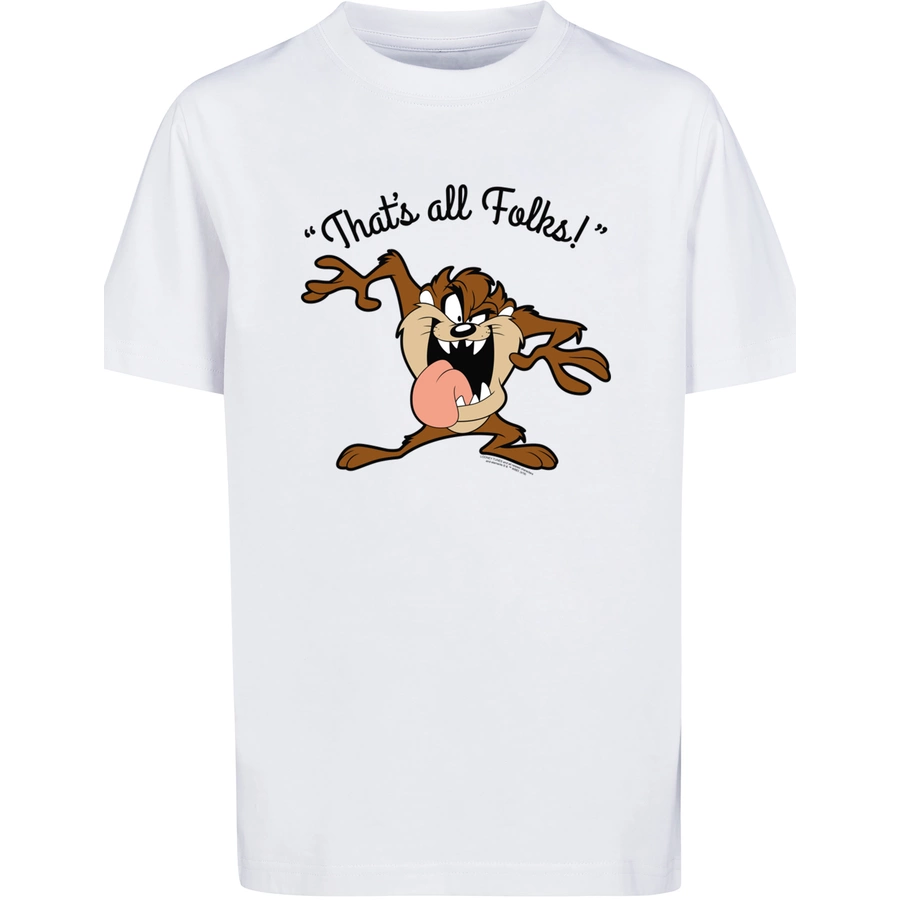 F4NT4STIC T-Shirt Looney Tunes Taz That's All Folks weiß