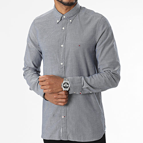 Chemise Manches Longues Slim Flex Dobby 3782 Gris