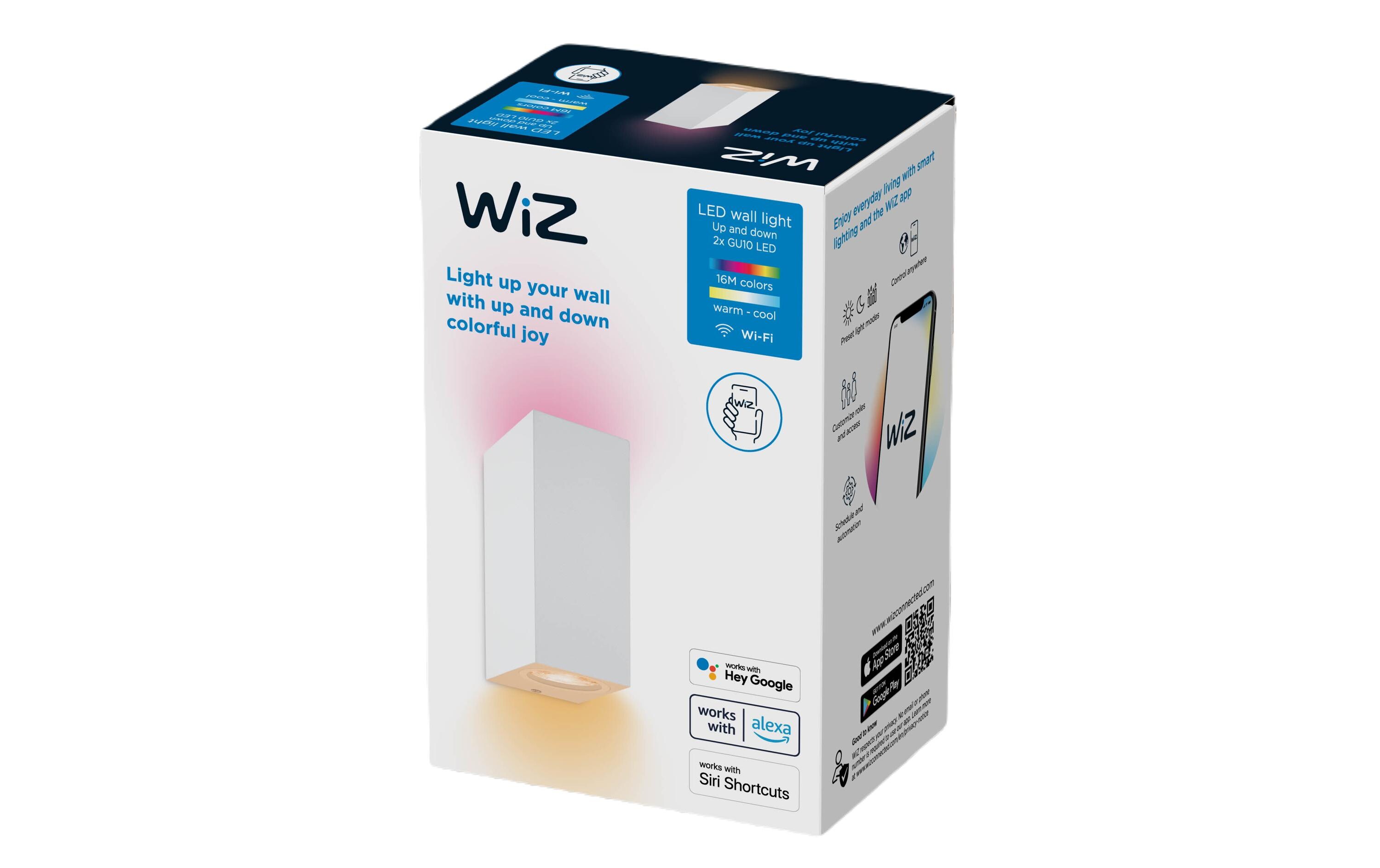 Up&Down Spots Tunable White & Color WeissSmarte Wandleuchte, steuerbar über Bluetooth, Matter, WLAN