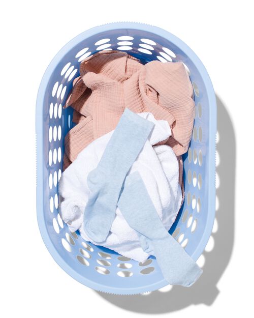 panier à linge 30L 59x39x24 bleu clair