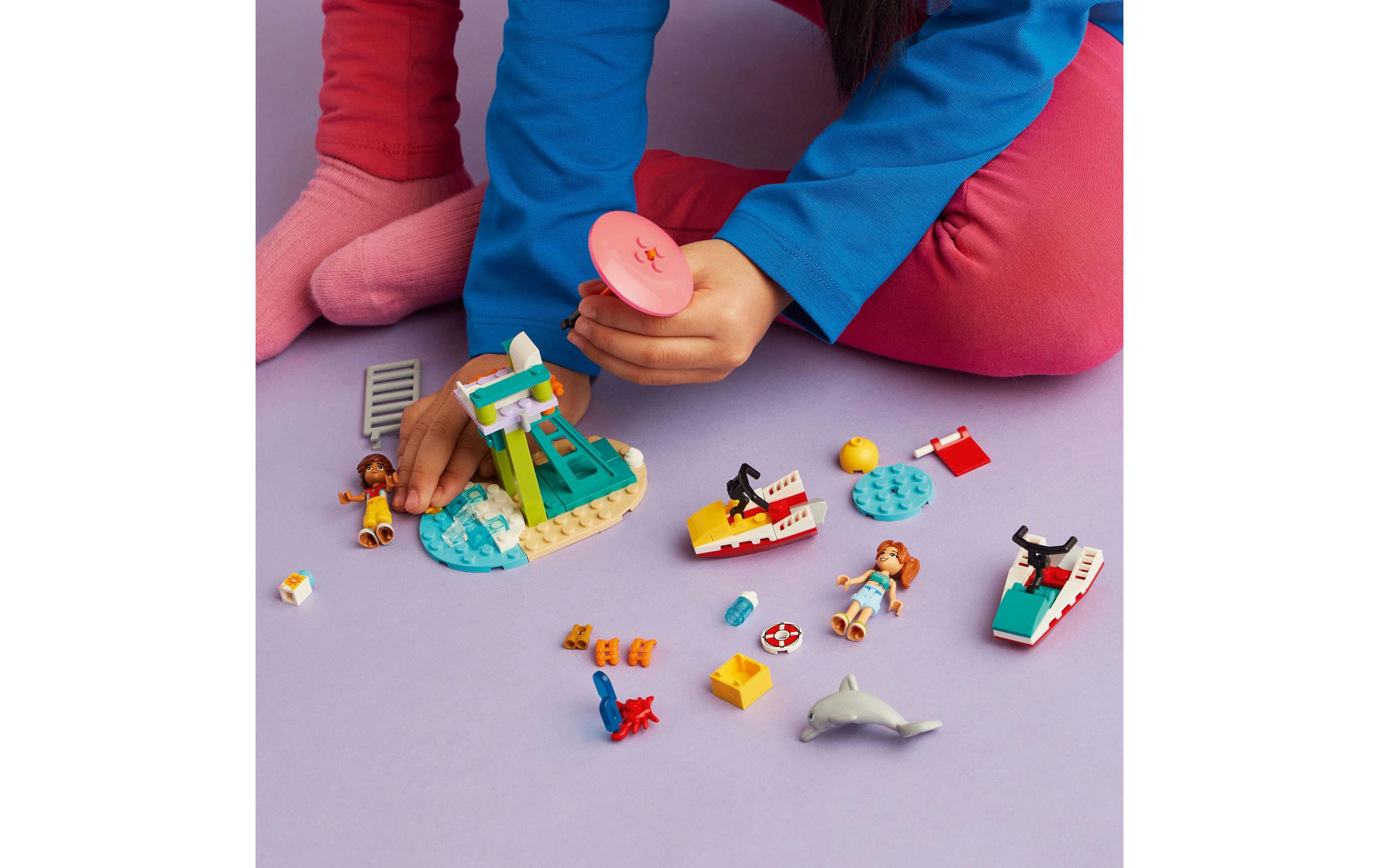 Friends Rettungsschwimmer Aussichtsturm mit Jetskis 42623Farbenfrohes Bau- und Spielset