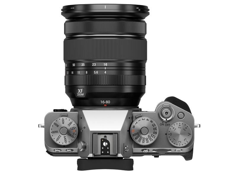 Fujifilm Fotokamera X-T5 Kit XF 16-80 mm Silber Spiegellose Systemkamera mit 40.2 Megapixel-Sensor und integriertem Fünf-Achsen-Bildstabilisator