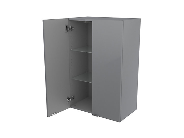 Armoire de salle de bains GoodHome Imandra gris L.60 x H.90 x P.36 cm